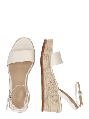 Sandale cu pană Lauren Ralph Lauren alb