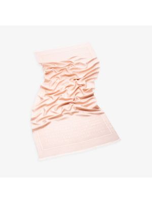 Шелковый шерстяной шарф Bvlgari розовый
