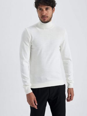 Slim fit džemperis ar augstu apkakli Defacto