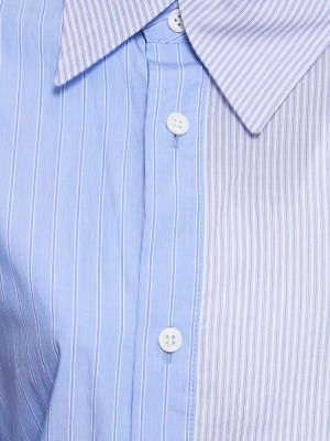 Pruhovaná bavlněná košile na zip Yohji Yamamoto