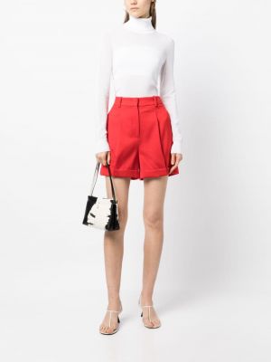 Woll shorts mit plisseefalten Michael Kors Collection rot