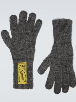 Szare rękawiczki wełniane Raf Simons