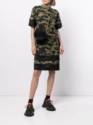 Mesh kleid mit print mit camouflage-print A Bathing Ape® grün
