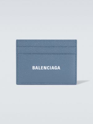 Кожаный кошелек Balenciaga синий