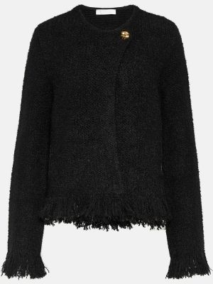 Chaqueta de lana de tweed Chloé negro