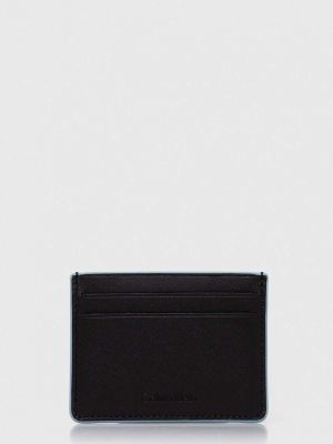 Czarny portfel skórzany Calvin Klein