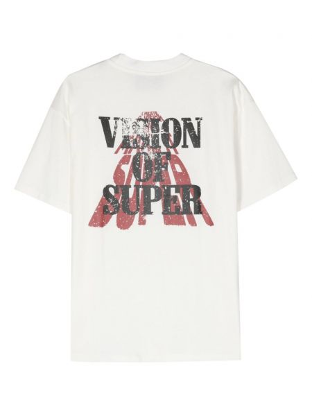T-shirt en coton avec applique Vision Of Super blanc