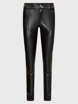 Στενό παντελόνι από δερματίνη Ermanno Firenze μαύρο