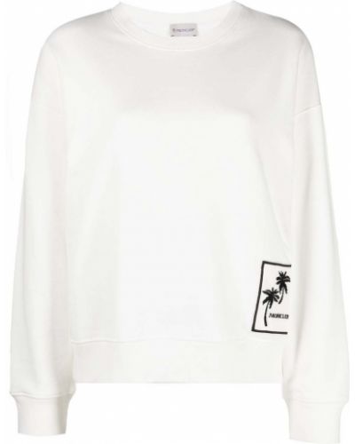 Brodert sweatshirt Moncler hvit