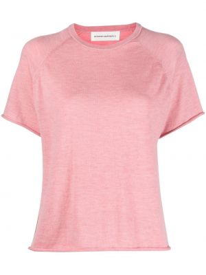 Rund hals kashmir topp Extreme Cashmere rosa