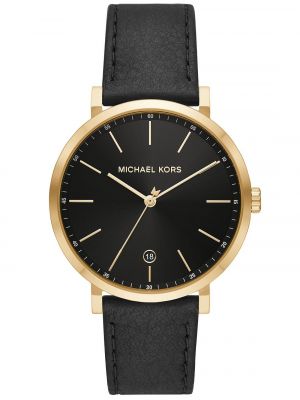 Кожаные часы Michael Kors черные