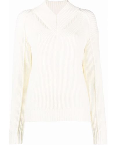 Пуловер с v-образно деколте Proenza Schouler White Label бяло