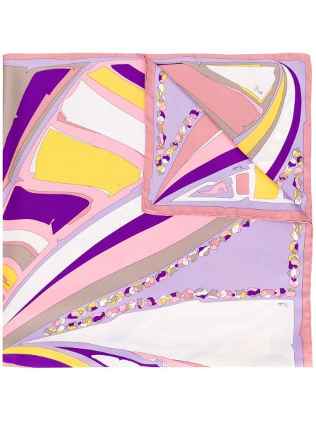Bufanda con estampado con estampado abstracto Emilio Pucci violeta