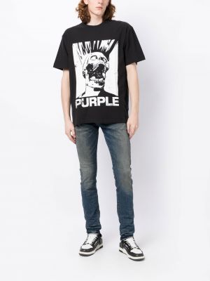 T-shirt à imprimé avec manches courtes Purple Brand