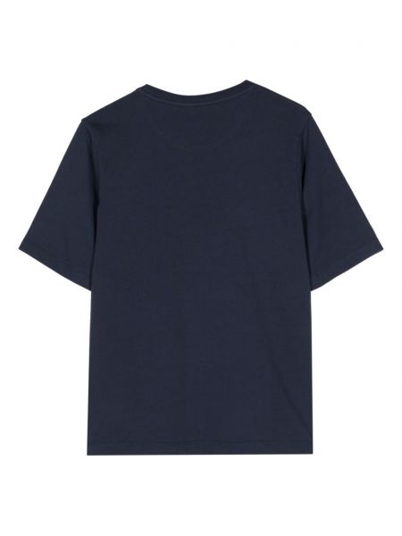 Bavlněné tričko Maison Kitsuné modré