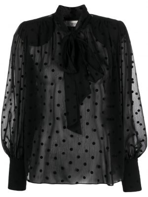 Блуза с панделка на точки Nissa