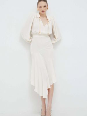 Sukienka mini Elisabetta Franchi beżowa