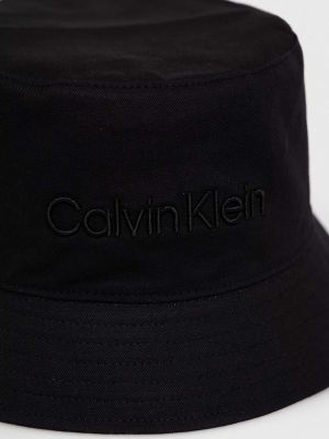 Hímzett pamut hímzett sapka Calvin Klein fekete