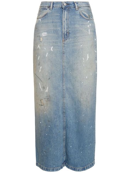 Bavlnená džínsová sukňa Acne Studios