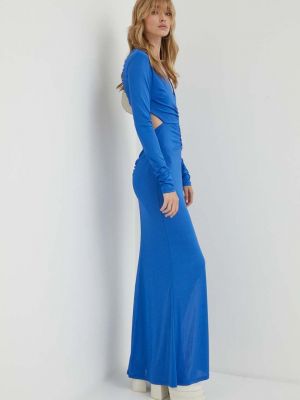 Sukienka długa dopasowana Patrizia Pepe niebieska