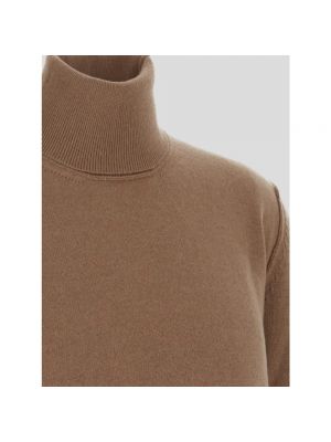 Jersey cuello alto de cachemir de tela jersey con estampado de cachemira Maison Margiela marrón