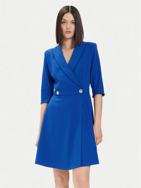 Коктейлна рокля Rinascimento синьо