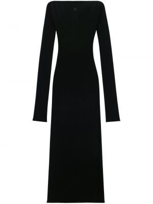 Коктейлна рокля от джърси Courreges черно