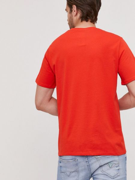 Tričko s potiskem Guess oranžové
