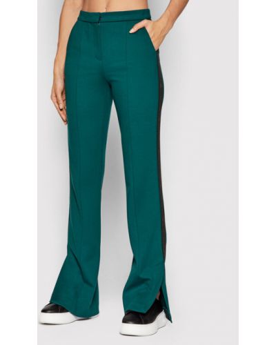 KARL LAGERFELD Pantaloni din material Punto 220W1002 Verde Regular Fit