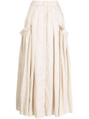 Plisované lněné dlouhá sukně Gabriela Hearst