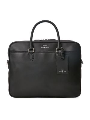 Kožna torbica Polo Ralph Lauren crna