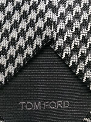 Seiden krawatte mit stickerei Tom Ford grau