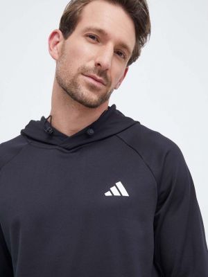 Pulover s kapuco Adidas Performance črna