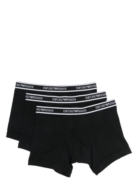 Bomull boksershorts Emporio Armani svart