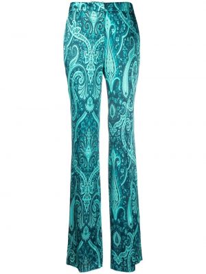 Nohavice s potlačou s paisley vzorom Etro modrá