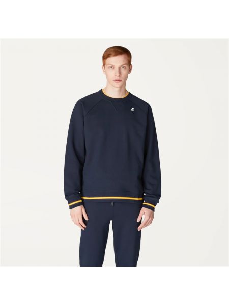 Sweatshirt mit rundhalsausschnitt aus baumwoll K-way blau