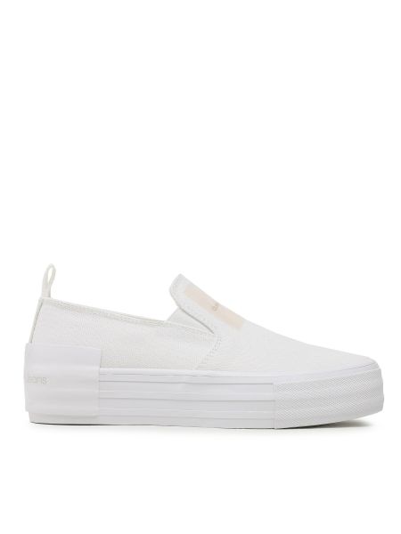 Scarpe in tela sportivi Calvin Klein Jeans bianco