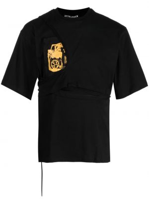 T-shirt z nadrukiem Ottolinger - Сzarny