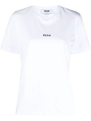 T-shirt di cotone con stampa Msgm