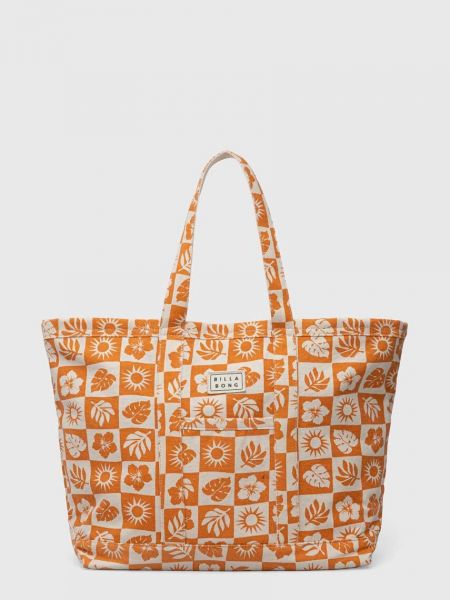 Оранжевая хлопковая пляжная сумка Billabong