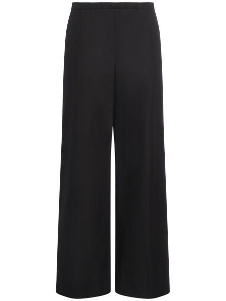 Βαμβακερό παντελόνι Moncler μαύρο