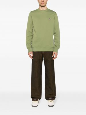 Sweatshirt aus baumwoll mit zebra-muster Ps Paul Smith grün