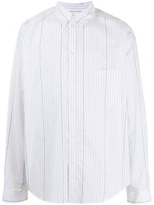 Ριγέ πουκάμισο με σχέδιο Balenciaga λευκό