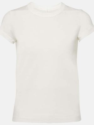 Camiseta de algodón de tela jersey Rick Owens blanco