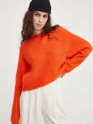 Vlněný svetr American Vintage oranžový