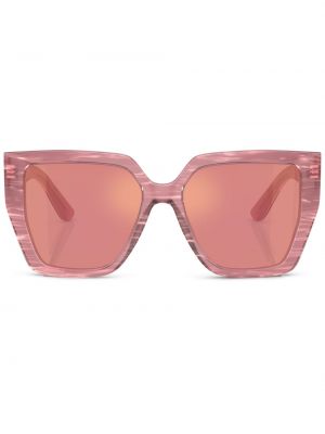 Oversized sluneční brýle s potiskem s abstraktním vzorem Dolce & Gabbana Eyewear růžové