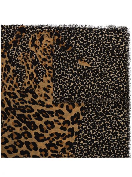 Bufanda con estampado leopardo Saint Laurent
