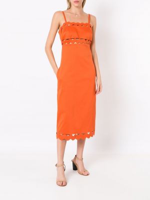 Oranžové midi šaty Adriana Degreas