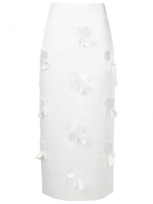 Kvetinová puzdrová sukňa Gloria Coelho biela