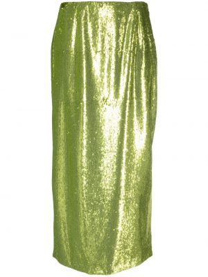 Midi sukně s flitry Philosophy Di Lorenzo Serafini zelené